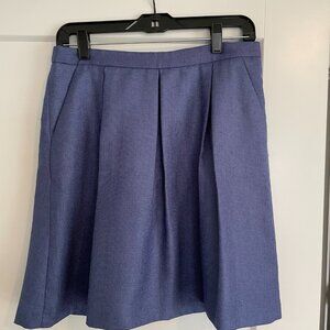 Blue pleated skirt